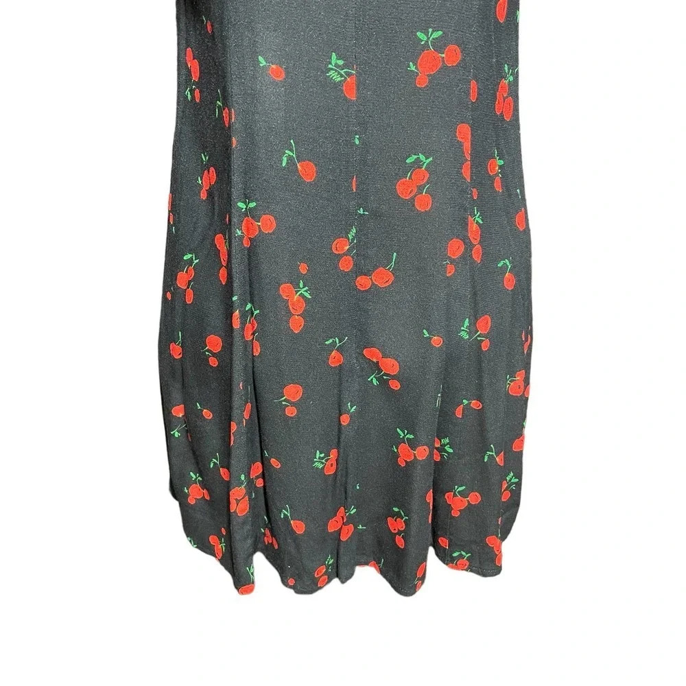 Hvn Black Cherry Print Emily Sweetheart Mini Dress Size 2 — image 6 of 8